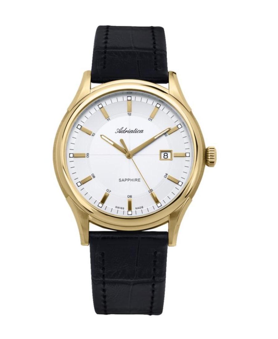 Men Classic Analog Swiss Quartz Watch ADRIATICA Silver Dial 42mm A2804.1213Q