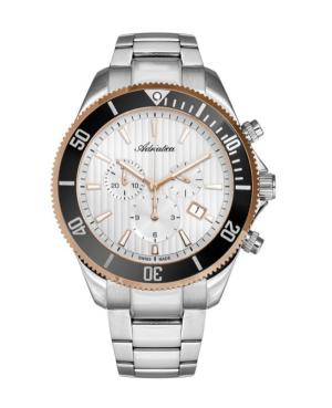 Vyriškas Classic Analog Swiss Kvarcinis Watch Chronograph ADRIATICA Sidabras Dial 7mm A1139.R113CH