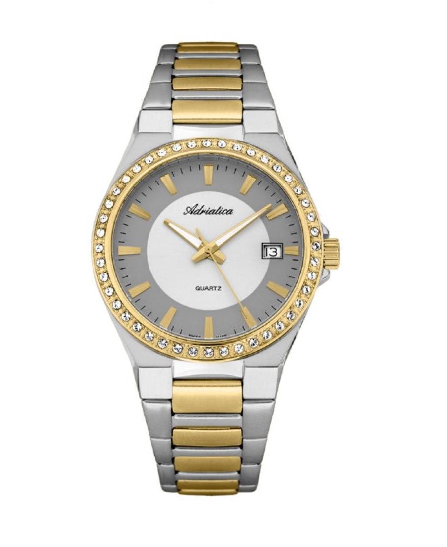 Women Classic Analog Swiss Quartz Watch ADRIATICA Silver Dial 39.3mm A3804.2113QZ