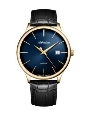 Men Classic Analog Klassisch Swiss Quartz Watch ADRIATICA Blau Dial 40mm A8242.1215Q