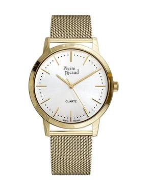 Men Classic Analog Quartz Watch PIERRE RICAUD Silver Dial 40mm P91091.1113Q/T