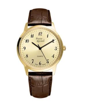 Men Classic Analog Quartz Watch PIERRE RICAUD Gold color Dial P91090.1B21Q