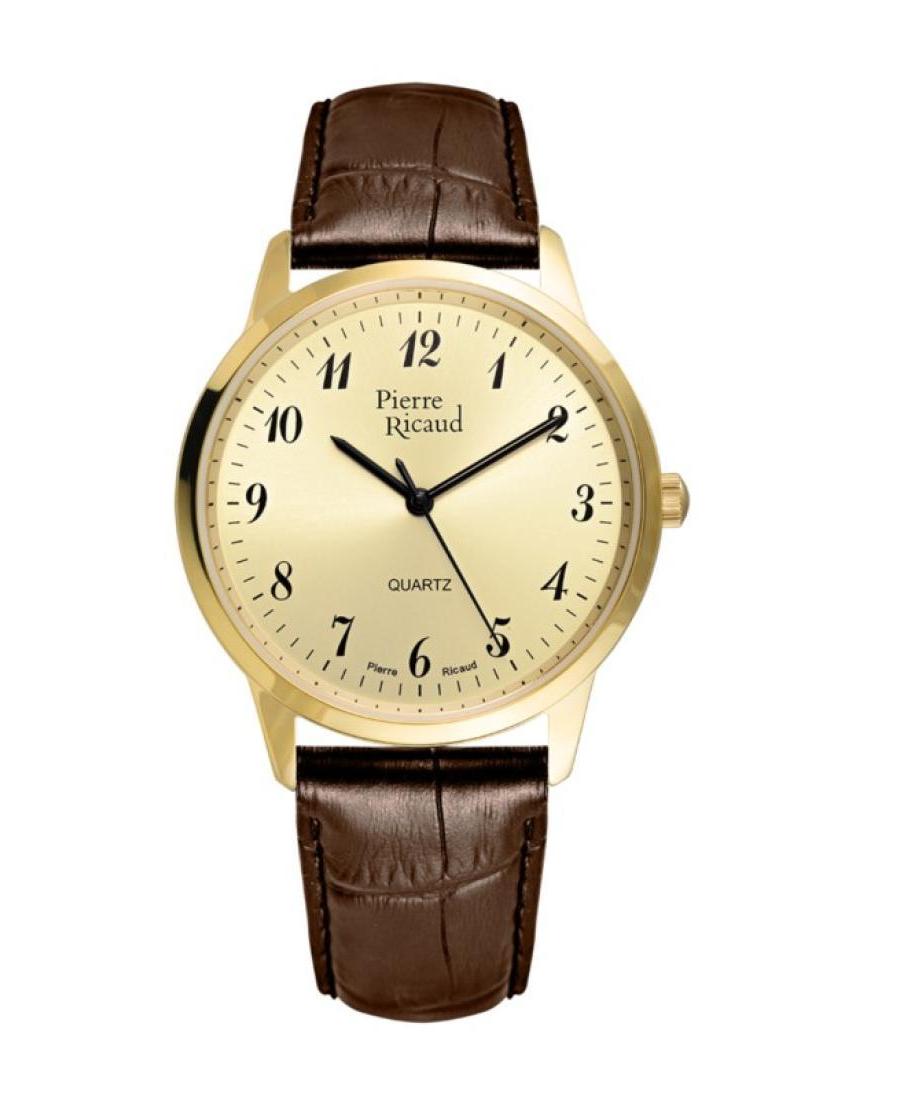 Vyriškas Classic Analog Kvarcinis Watch PIERRE RICAUD Gold color Dial 39.3mm P91090.1B21Q