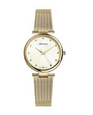 Moteriškas Classic Analog Swiss Kvarcinis Watch ADRIATICA Gold color Dial 33mm A3689.1141Q