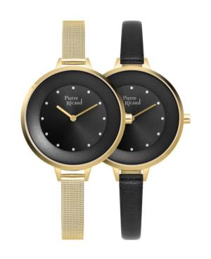 Kobiety Classic Analog kwarcowy Zegarek PIERRE RICAUD Czarny Wybierz P22039.1144Q - SET/T
