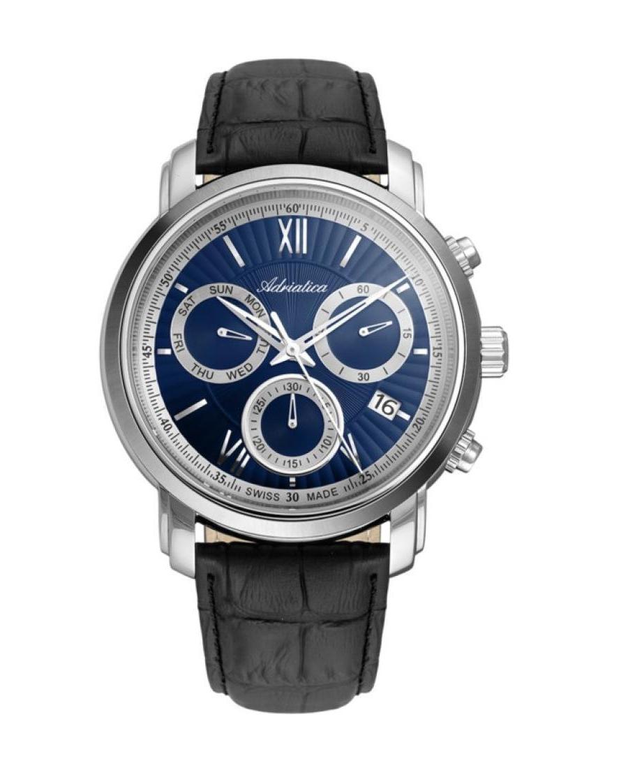 Men Classic Analog Swiss Watch Chronograph ADRIATICA Blau Dial A8193.5265CH