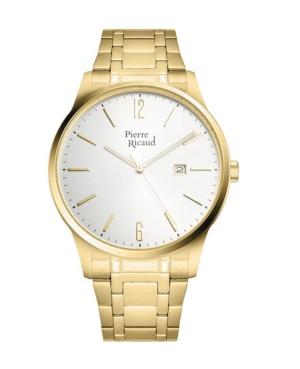 Men Classic Analog Quartz Watch PIERRE RICAUD Silver Dial P97241.1153Q