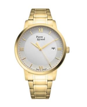 Vyriškas Classic Analog Kvarcinis Watch PIERRE RICAUD Silver color Dial 42mm P97239.1167Q