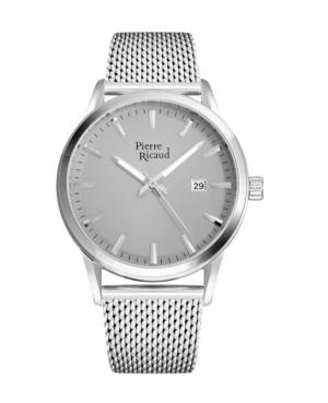 Vyriškas Classic Analog Kvarcinis Watch PIERRE RICAUD Silver color Dial 42mm P97201.5117Q