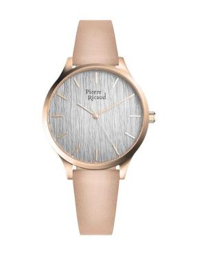 Women Classic Analog Quartz Watch PIERRE RICAUD Silver color Dial 37mm P22081.96R7Q