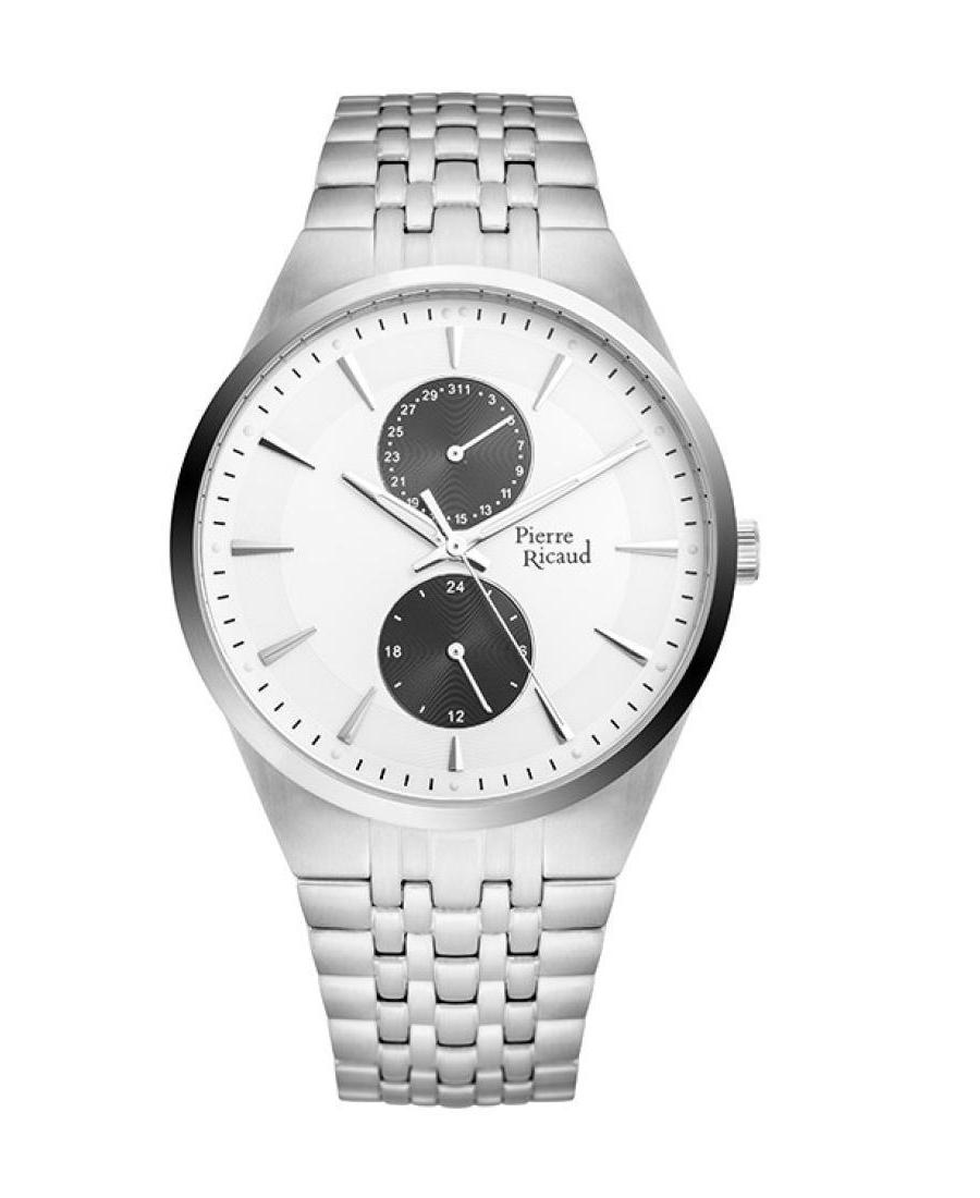 Men Classic Analog Quartz Watch PIERRE RICAUD Silver Dial P97251.5113QF