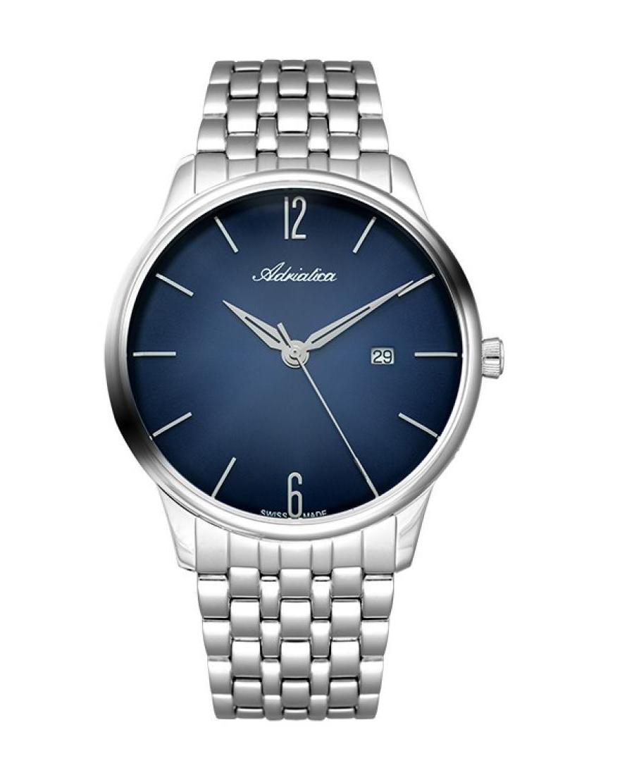 Mężczyźni Classic Analog Szwajcar kwarcowy Zegarek ADRIATICA Niebieska Wybierz A8269.5155Q