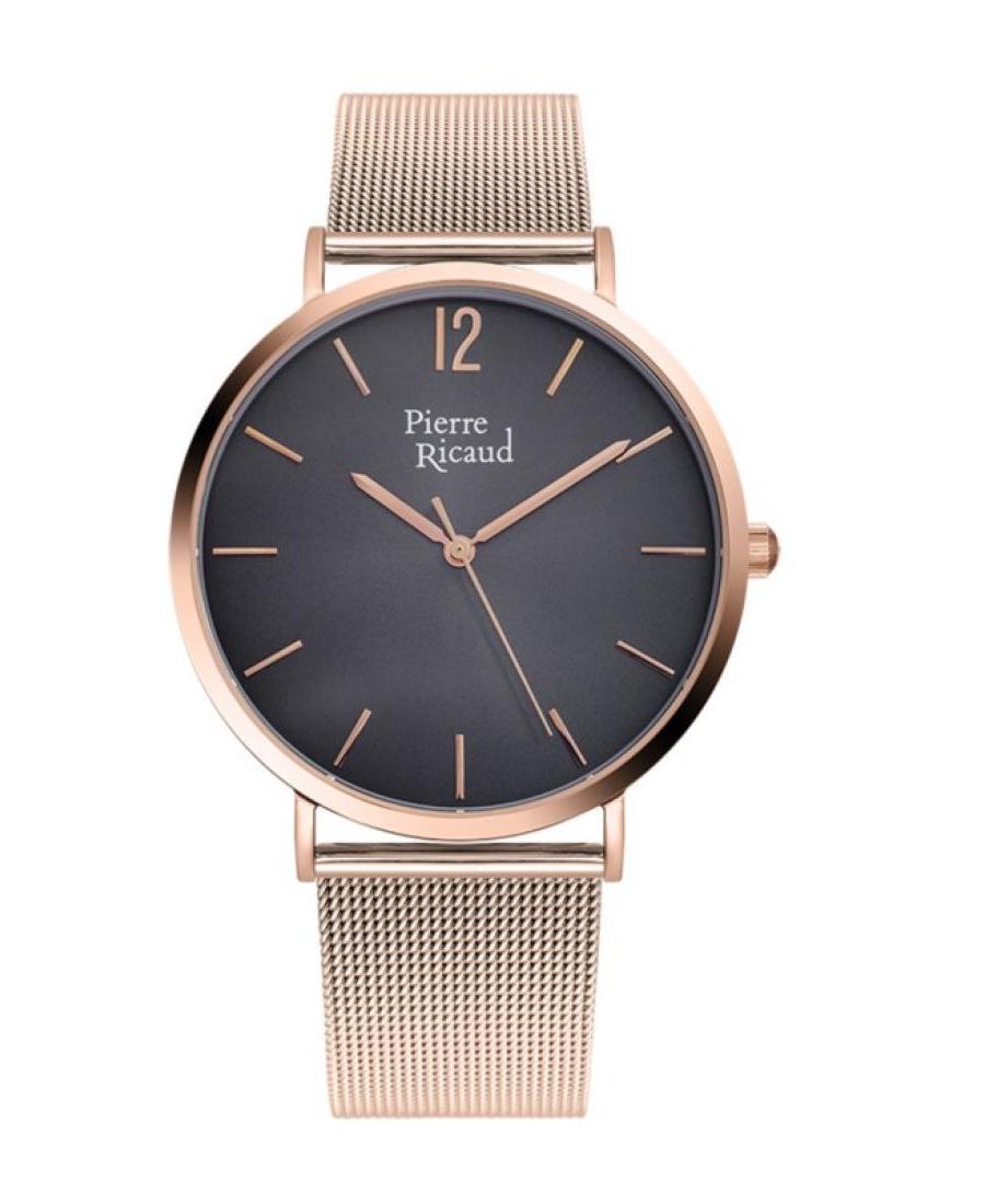Men Classic Analog Quartz Watch PIERRE RICAUD Silver color Dial 41mm P91078.91R7Q