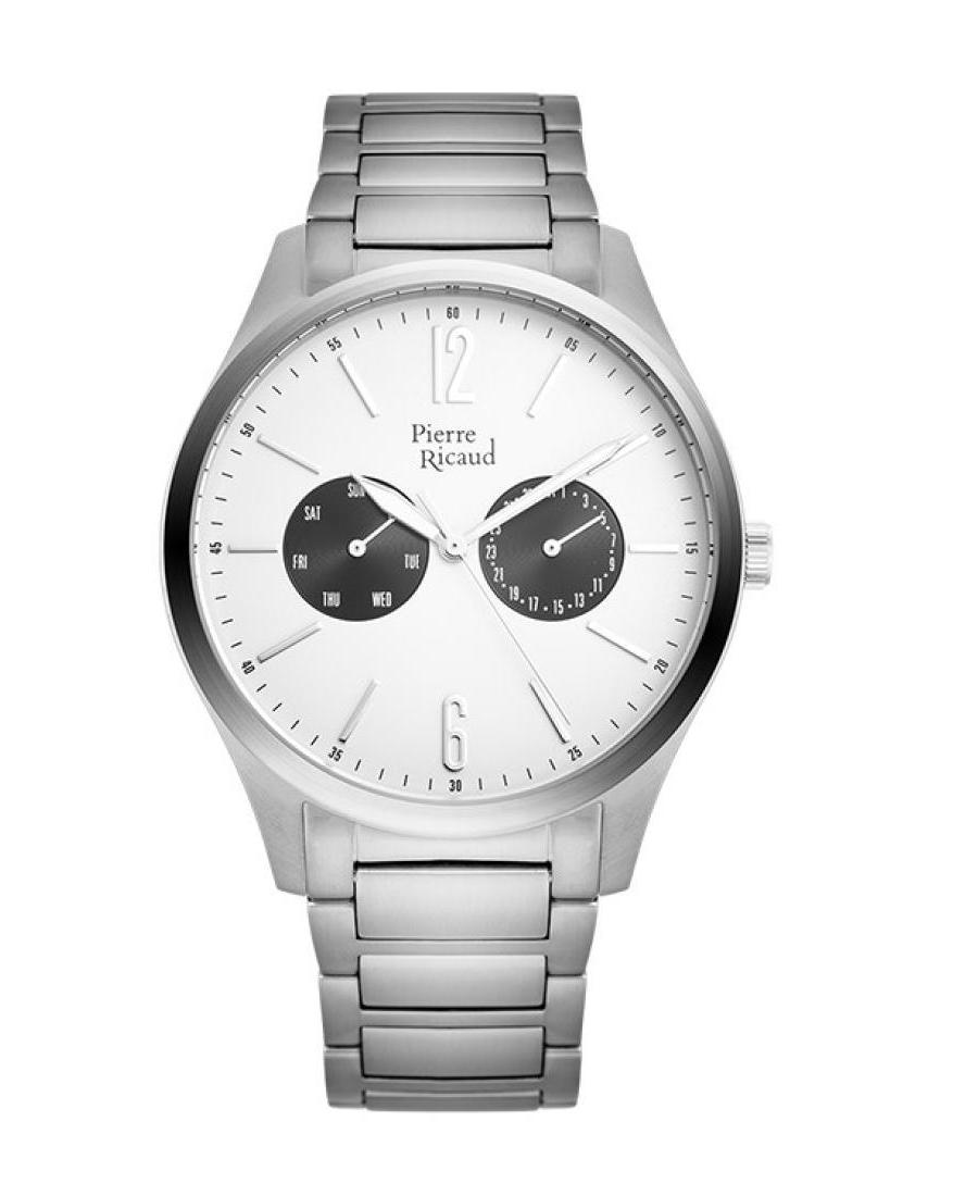 Vyriškas Classic Analog Kvarcinis Watch PIERRE RICAUD Sidabras Dial 42mm P97252.4153QF2