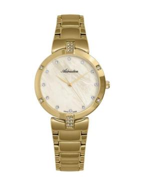Women Classic Analog Swiss Quartz Watch ADRIATICA Gelb Dial 34mm A3696.114SQZ