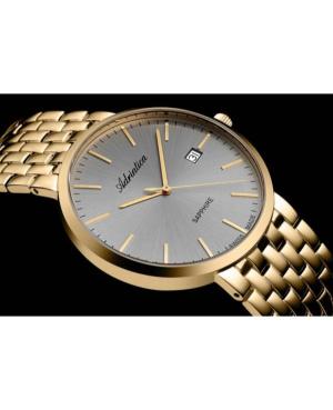 Men Classic Analog Swiss Quartz Watch ADRIATICA Silver color Dial A1281.1117Q image 3