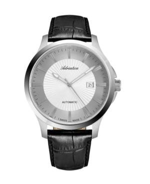 Men Classic Analog Swiss Automatic Watch ADRIATICA Silver Dial 47mm A8270.5213A