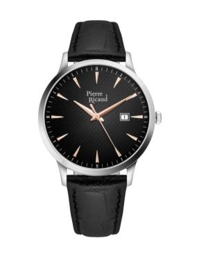Men Classic Analog Quartz Watch PIERRE RICAUD Silver Dial 40mm P91023.52R4Q