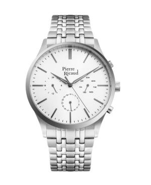 Mężczyźni Classic Analog kwarcowy Zegarek PIERRE RICAUD Srebrna Wybierz 42mm P60027.5113QF