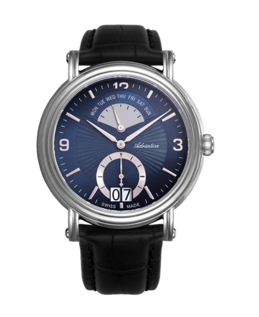 Men Classic Analog Swiss Quartz Watch ADRIATICA Blau Dial 45mm A1194.5255QF