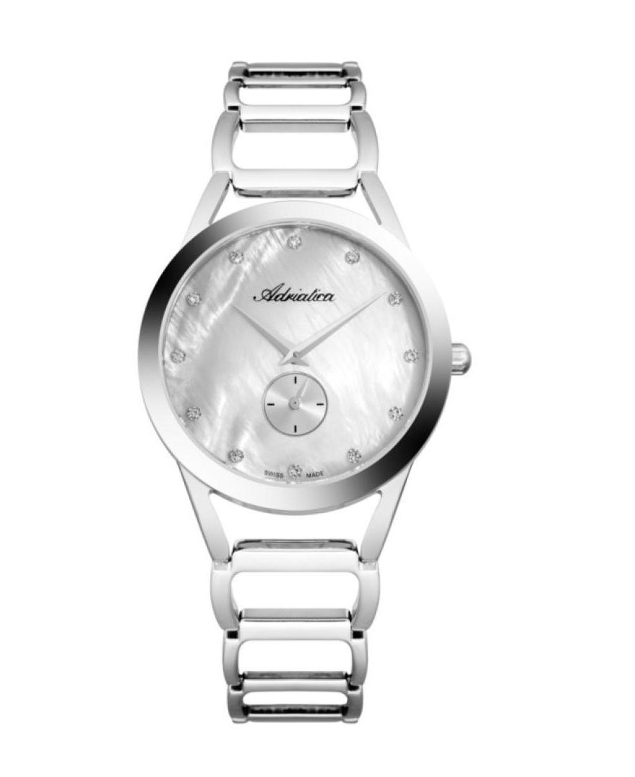 Women Classic Analog Swiss Quartz Watch ADRIATICA Silver Dial 34mm A3725.514FQ