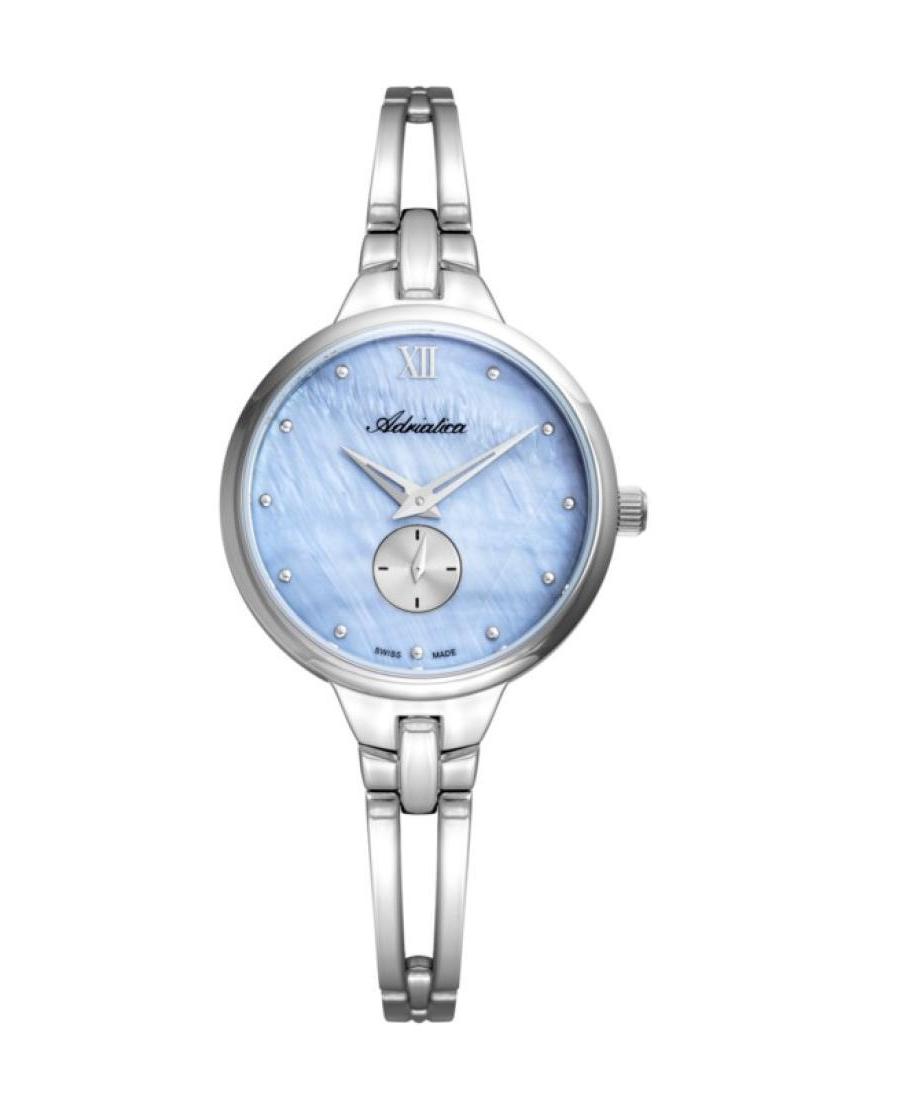 Women Classic Analog Swiss Quartz Watch ADRIATICA Silver Dial 31.2mm A3728.518ZQ/T