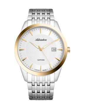 Men Classic Analog Klasické Swiss Quartz Watch ADRIATICA Silver Dial 40mm A1288.2113Q image 1