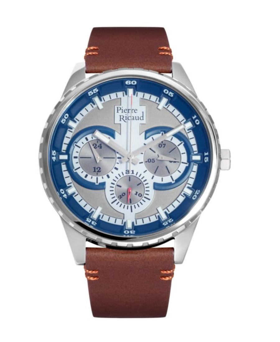 Mężczyźni Classic Analog kwarcowy Zegarek PIERRE RICAUD Srebrna Wybierz 46mm P60031.5B13QF