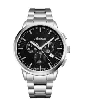 Mężczyźni Classic Analog Szwajcar kwarcowy Zegarek Chronograf ADRIATICA Czarny Wybierz A8307.5116CH