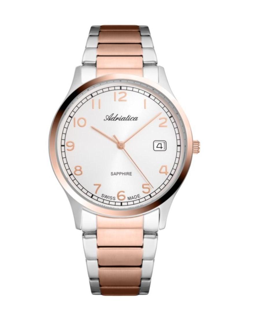 Vyriškas Classic Analog Swiss Kvarcinis Watch ADRIATICA Sidabras Dial 38mm A1292.R123Q