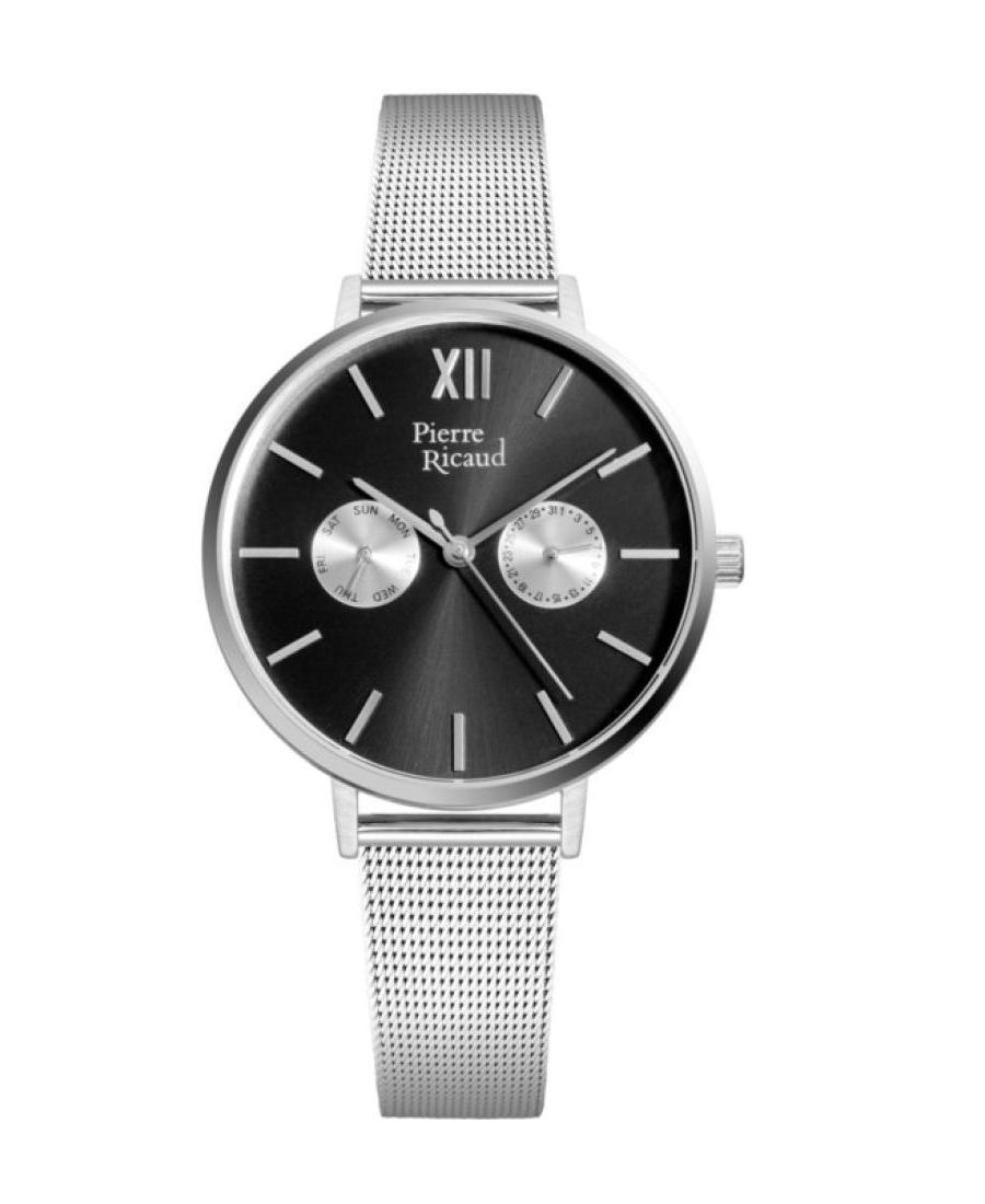 Women Classic Analog Quartz Watch PIERRE RICAUD Black Dial P22110.5164QF