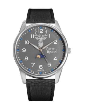 Men Classic Analog Quartz Watch PIERRE RICAUD Silver color Dial 44mm P60037.5227QF