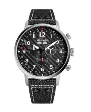 Men Classic Analog Swiss Watch Chronograph ADRIATICA Black Dial A8308.5224CH