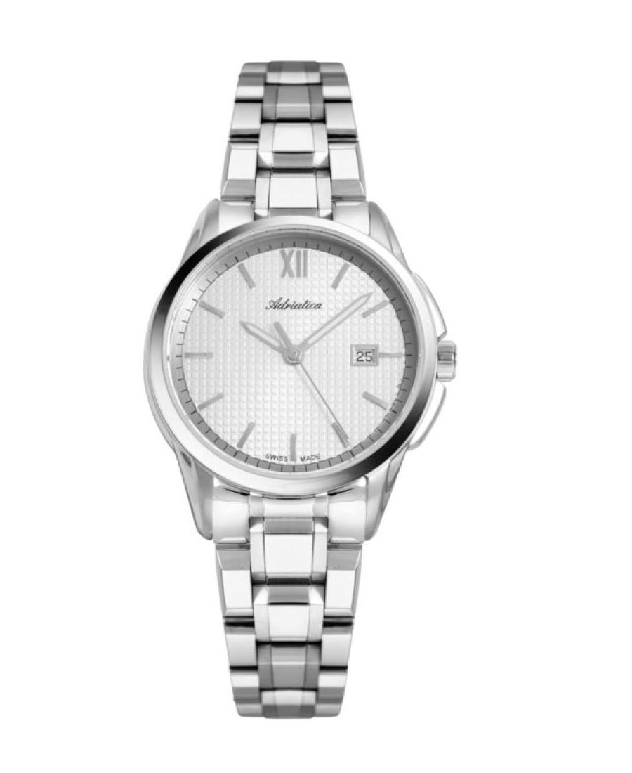 Kobiety Classic Analog Szwajcar kwarcowy Zegarek ADRIATICA Srebrna Wybierz 33mm A3190.5163Q