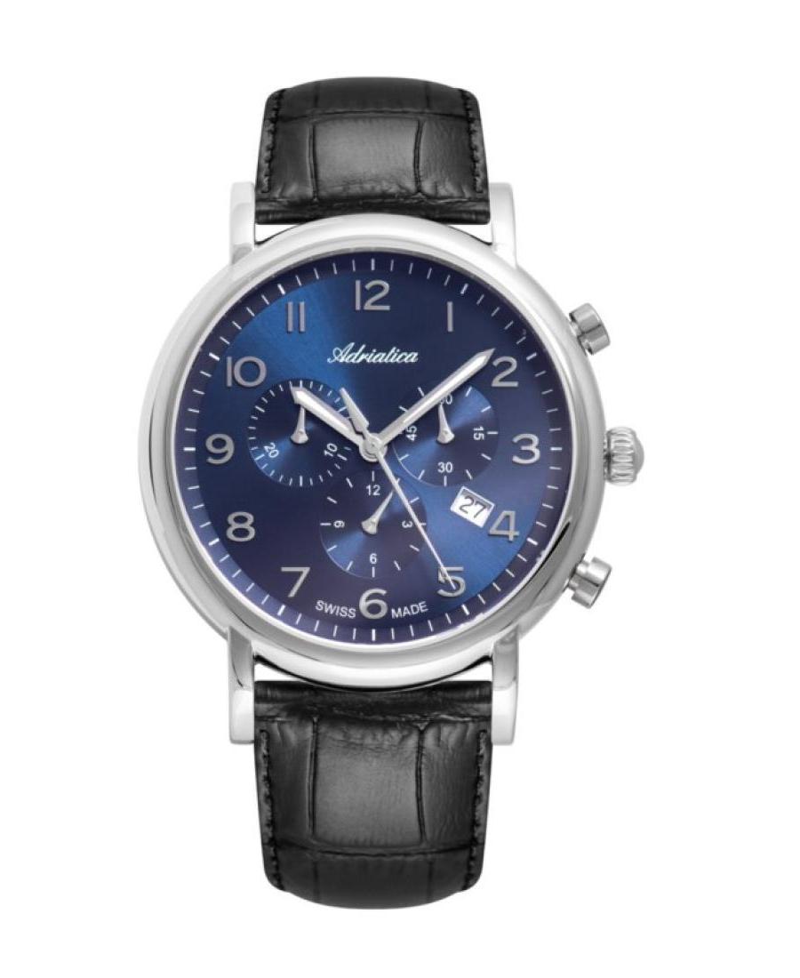 Mężczyźni Classic Analog Szwajcar kwarcowy Zegarek Chronograf ADRIATICA Niebieska Wybierz A8297.5225CH