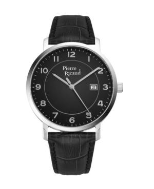 Мужские Классические Аналоговые Кварцевые Часы PIERRE RICAUD Черный Циферблат 42mm P97229.5224XLQ