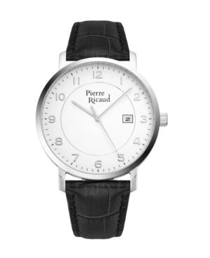 Men Classic Analog Quartz Watch PIERRE RICAUD Silver Dial 42mm P97229.5223XLQ