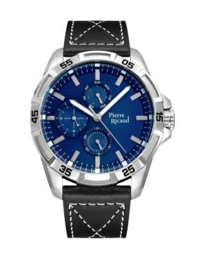 Men Classic Analog Quartz Watch PIERRE RICAUD Schwarz Dial 51mm P97263.5215QF