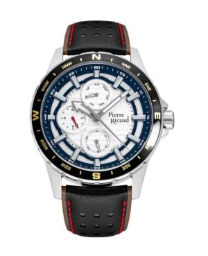 Men Classic Analog Quartz Watch PIERRE RICAUD Silver Dial 48mm P97264.5213QF