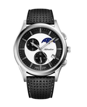 Men Classic Analog Swiss Quartz Watch Chronograph ADRIATICA Silver Dial A8282.5213CH