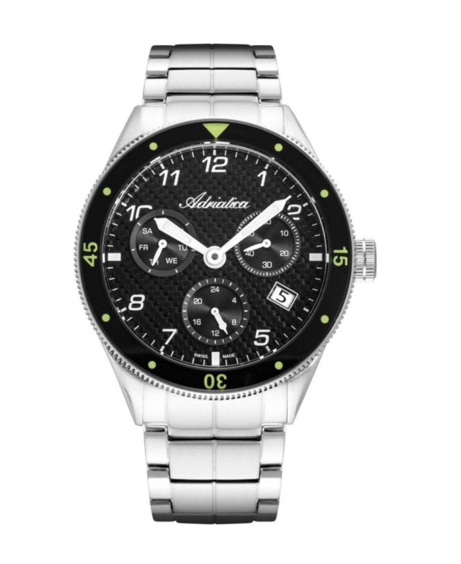 Vyriškas Classic Analog Swiss Kvarcinis Watch ADRIATICA Juodas Dial 24mm A8322.5154QF