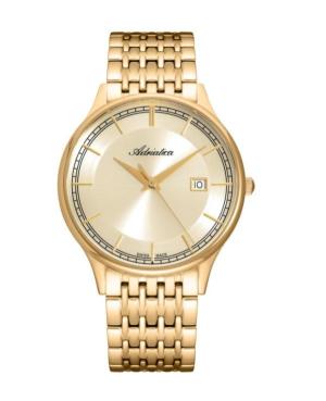 Men Classic Analog Swiss Quartz Watch ADRIATICA Gold color Dial 41mm A8315.1111Q