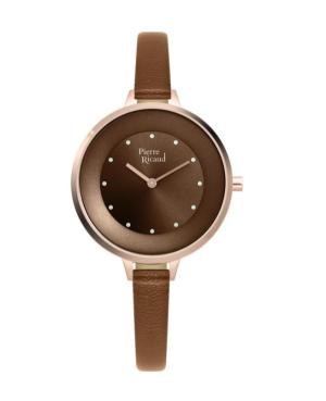 Women Classic Analog Quartz Watch PIERRE RICAUD Braun Dial P22039.914GQ - SET/T image 2