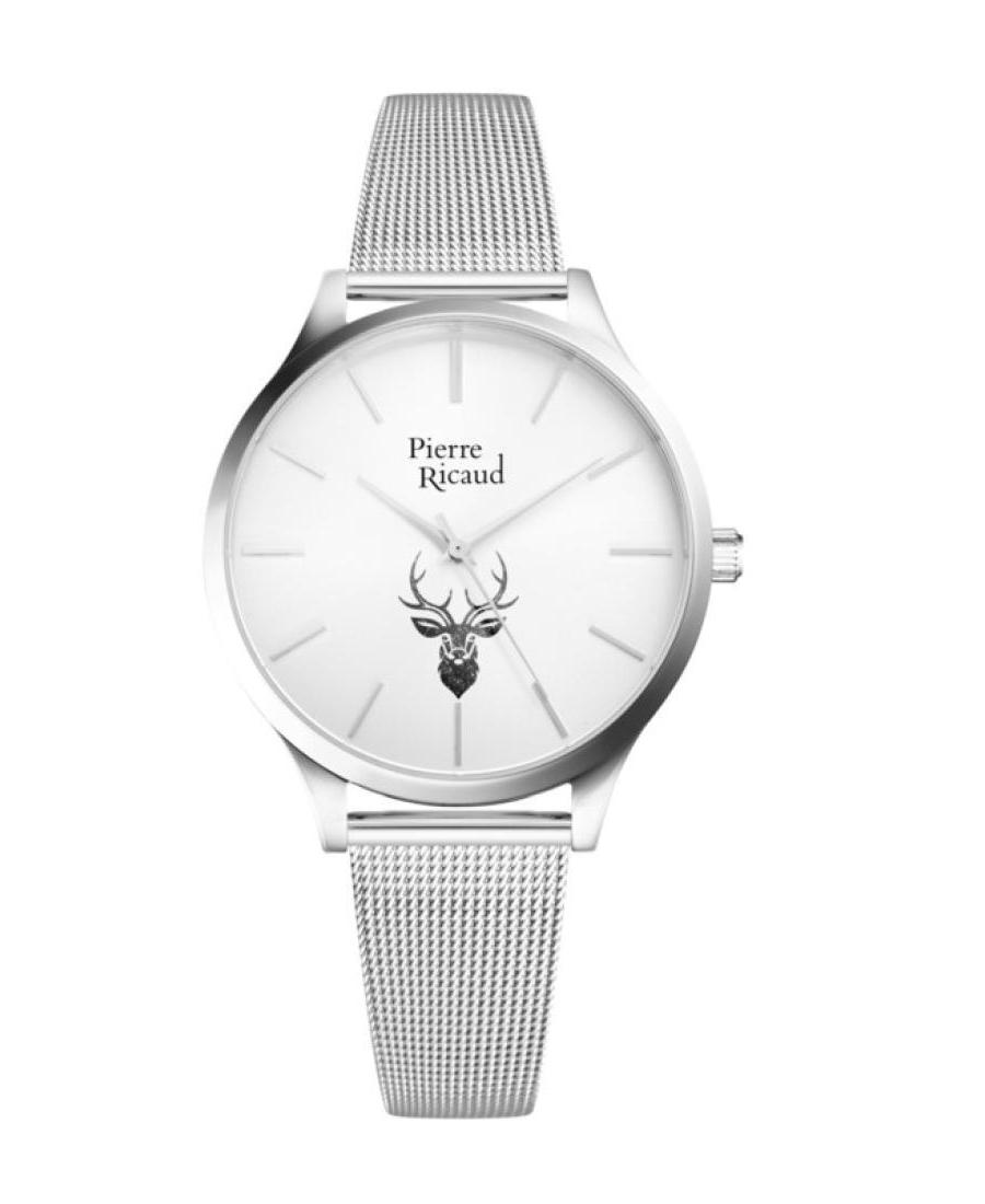 Women Classic Analog Quartz Watch PIERRE RICAUD Silver Dial 38mm P22060.5113QRE
