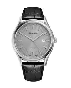Men Classic Analog Swiss Automatic Watch ADRIATICA Silver color Dial 42mm A2804.5217A