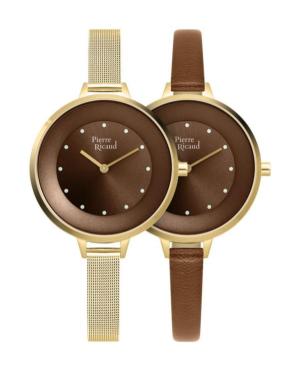 Kobiety Classic Analog kwarcowy Zegarek PIERRE RICAUD Czarny Wybierz P22039.114GQ - SET/T