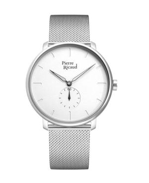 Men Classic Analog Quartz Watch PIERRE RICAUD Silver Dial 41mm P97168.5113Q