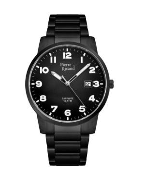Мужские Классические Аналоговые Кварцевые Часы PIERRE RICAUD Черный Циферблат 42mm P60045.B126Q