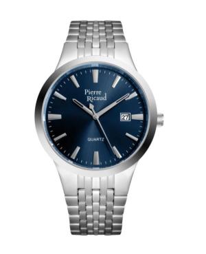 Men Classic Analog Quartz Watch PIERRE RICAUD Blau Dial 42mm P97226.5115Q
