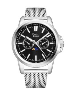 Мужские Классические Аналоговые Часы PIERRE RICAUD Черный Циферблат 46mm P60034.5114QF